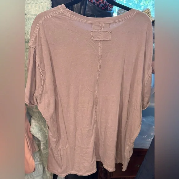 NWT Free People We the Free Nina Tee - quail orchid purple grey - XL - Picture 7 of 8